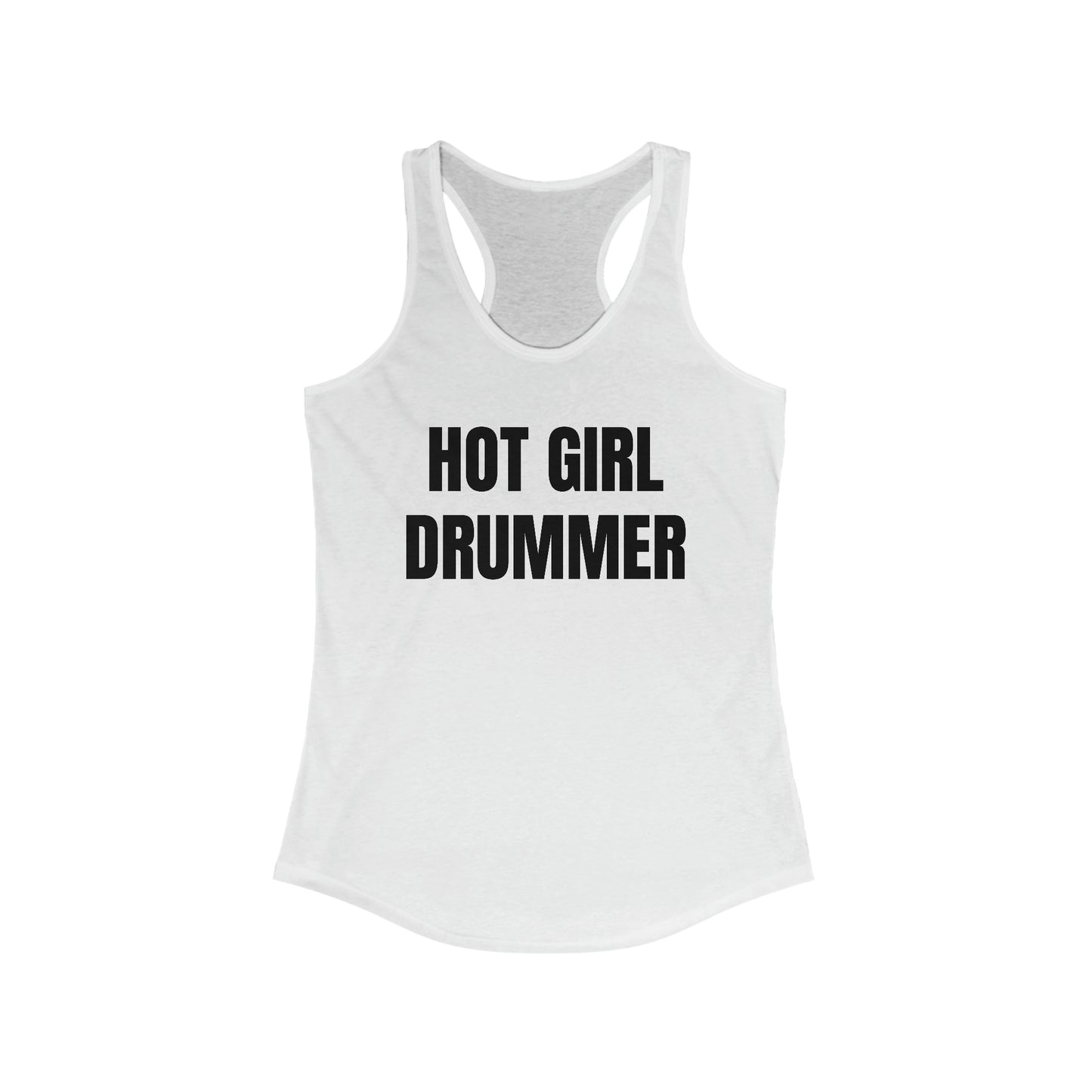 Hot Girl Drummer Bold Letters Tank Top
