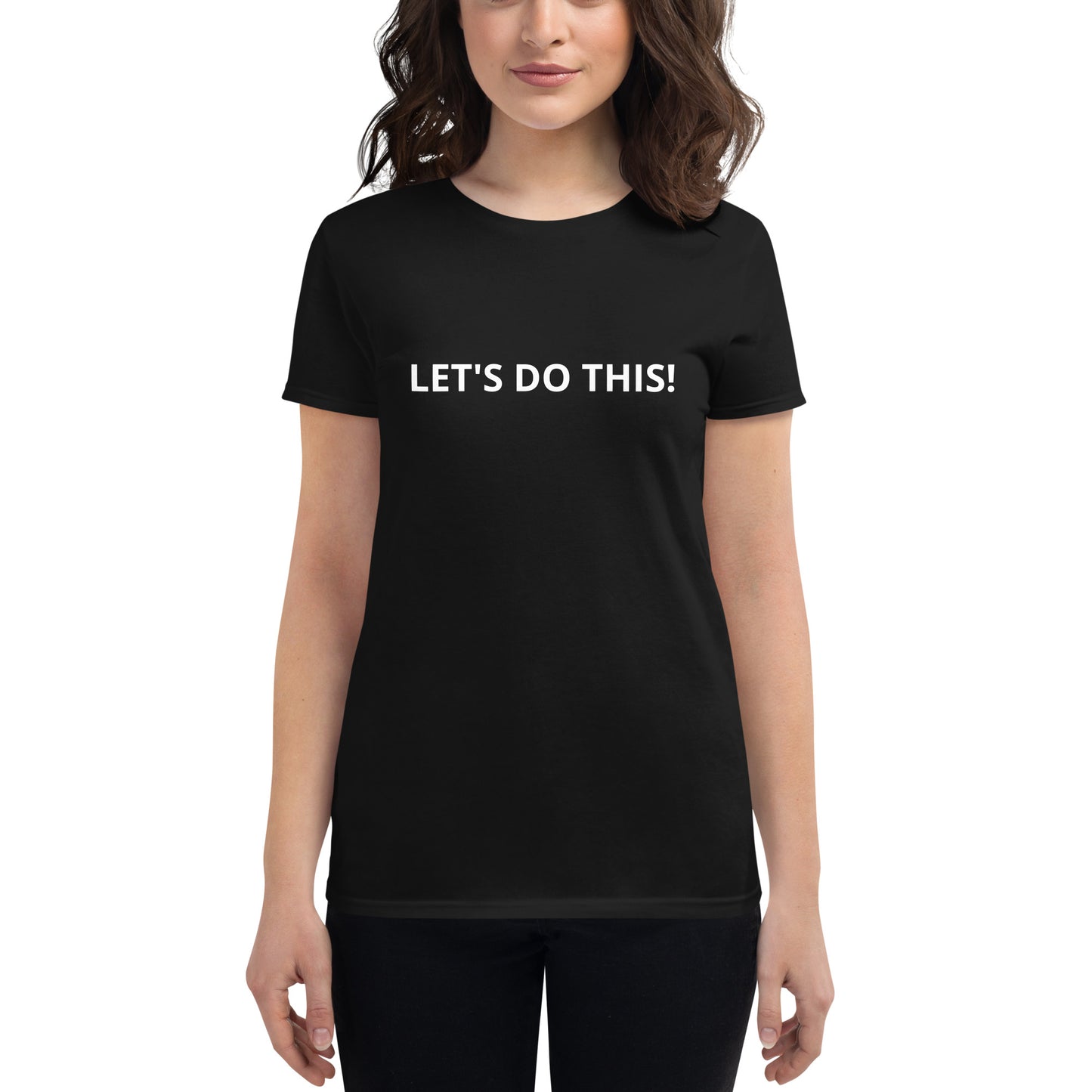 Let's Do This catchphrase tee women's black