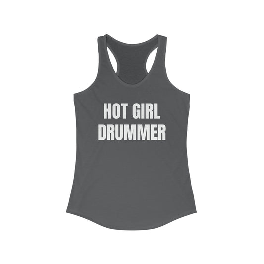 Hot Girl Drummer Bold Letters Tank Top